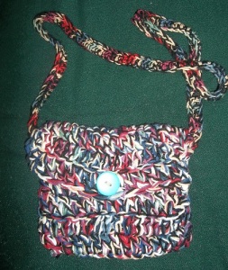 crocheted purse multi